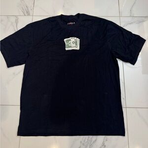 Jordan Black Short Sleeve Tee with Money Chest Graphic